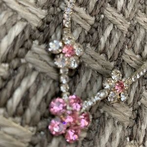 Pink necklace with matching earrings